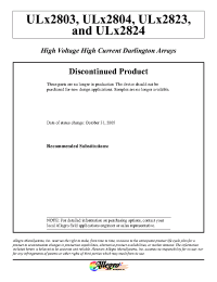 Datasheet ULN2824LW производства Allegro